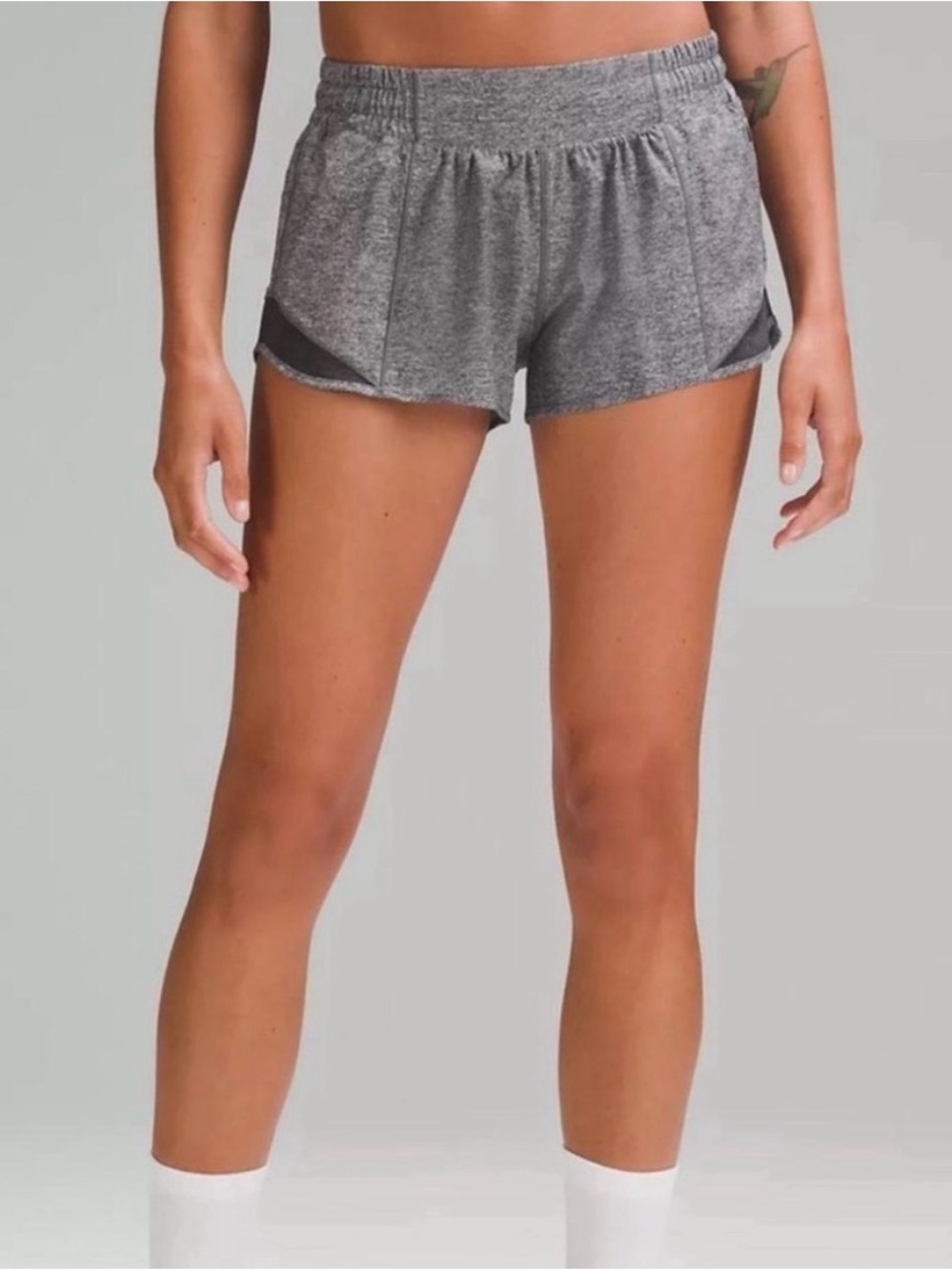 lululemon athletica Hotty Hot High Rise 2.5” Shorts Heather Grey